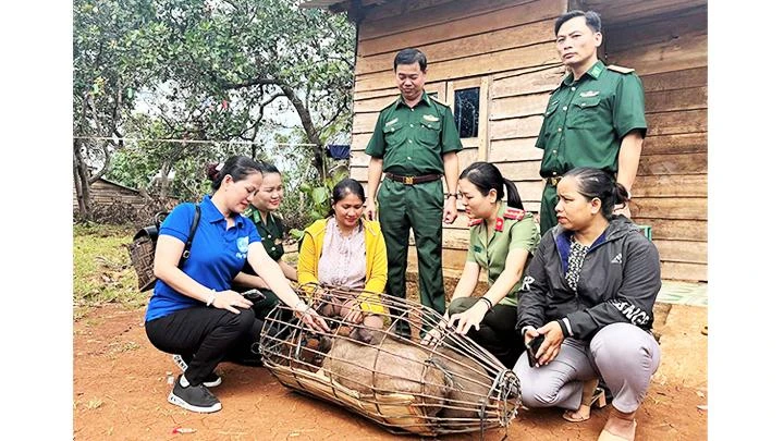 Trao sinh kế giúp phụ nữ miền núi vươn lên thoát nghèo bền vững.