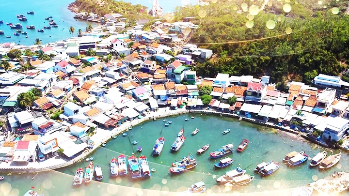 Đảo Trí Nguyên nhìn từ trên cao.