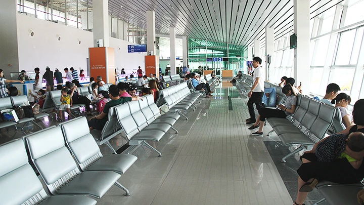 Sảnh chờ lên tàu bay Cảng Hàng không Phú Quốc.
