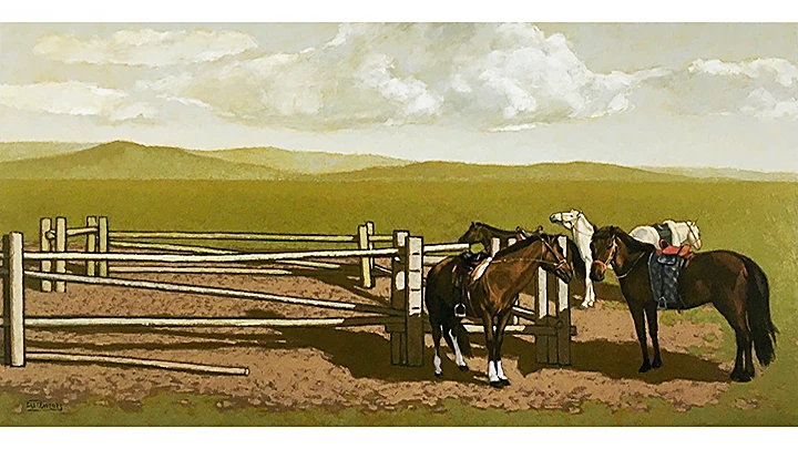 “Ngày nắng” (sơn dầu, 80 cm x 160 cm, tranh họa sĩ Đặng Tiến).