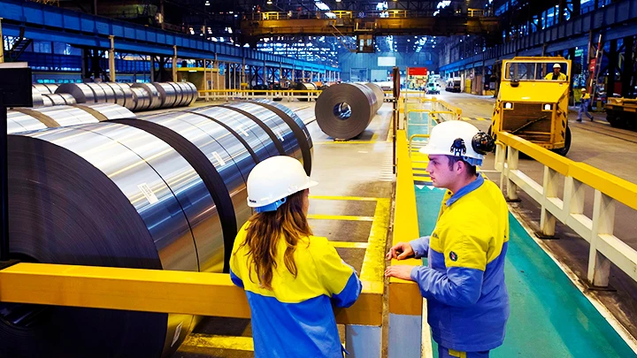 Thép của châu Âu là một mặt hàng bị Mỹ áp thuế nhập khẩu cao. Ảnh: REUTERS