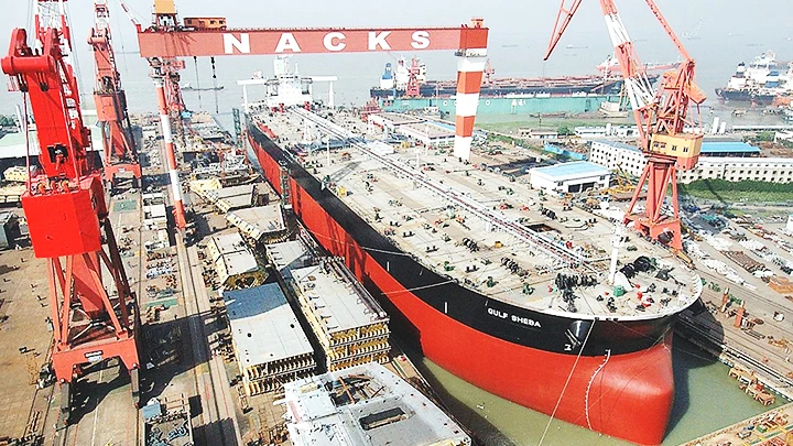 Lĩnh vực đóng tàu của Nhật Bản là một lá bài mặc cả với Mỹ. Ảnh: JAPAN NEWS