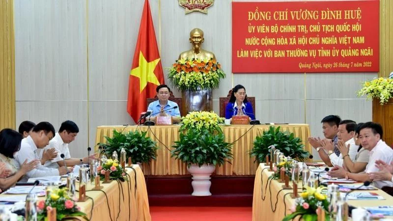 Quang cảnh buổi làm việc. (Ảnh Đăng Anh)