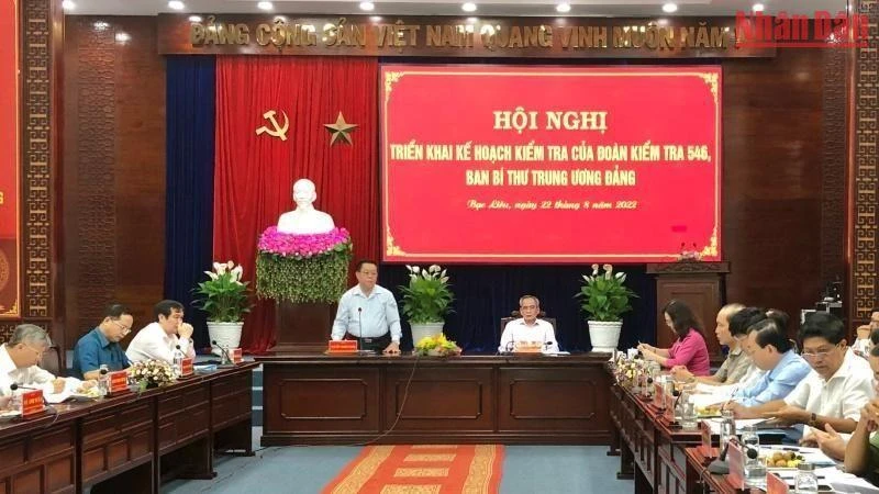 Quang cảnh buổi làm việc. (Ảnh Trọng Duy)