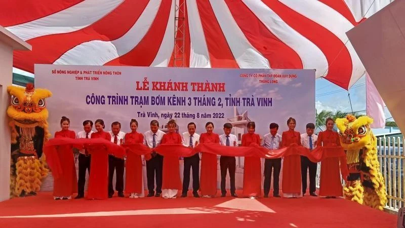 Khánh thành Trạm bơm Kênh 3 tháng 2, tại xã Ngãi Hùng, huyện Tiểu Cần, tỉnh Trà Vinh.