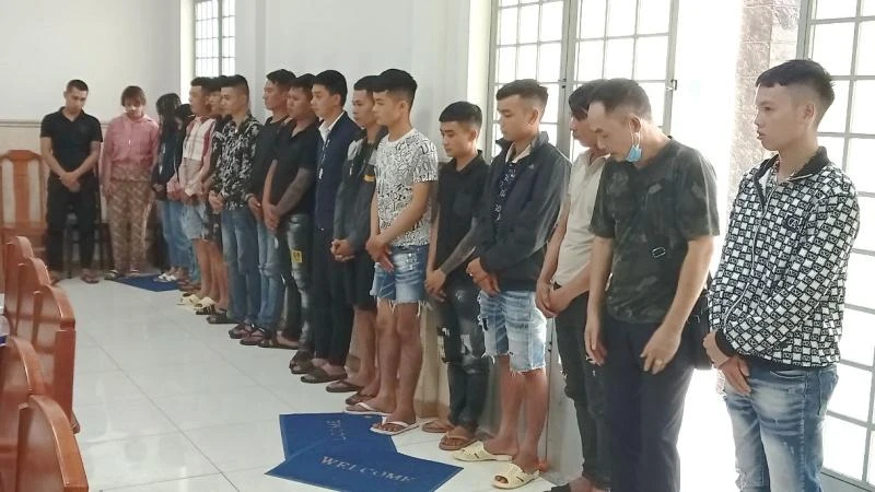 Các đối tượng bị bắt giữ.