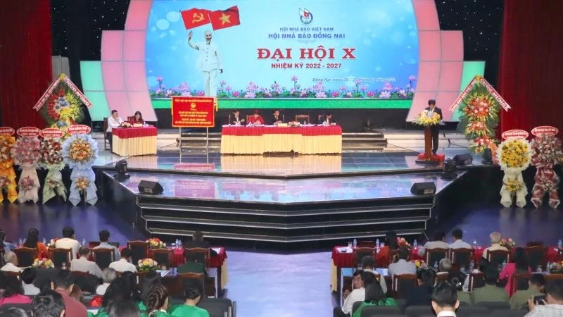 Quang cảnh Đại hội Hội Nhà báo tỉnh Đồng Nai lần thứ X.