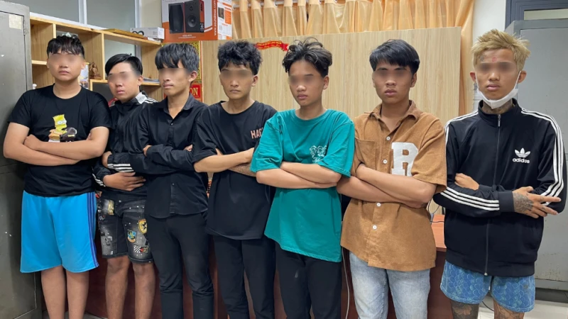 Bảy trong số chín đối tượng của băng cướp bị bắt giữ.