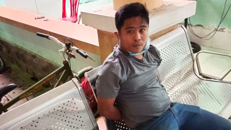 Đối tượng Mai Vũ Lâm bị cơ quan Công an tạm giữ.