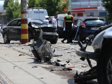 Hiện trường một vụ tai nạn. (Nguồn: romania-insider)