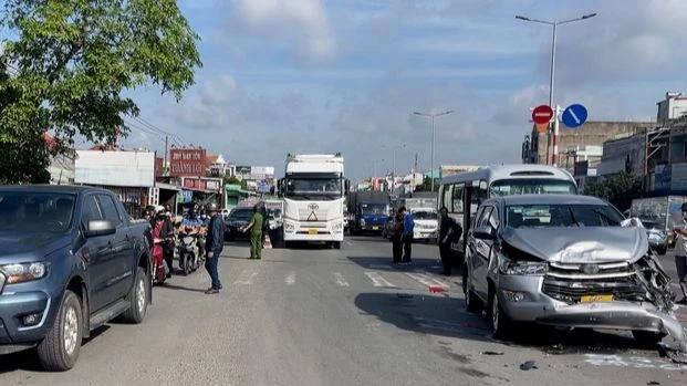 Hiện trường vụ tai nạn.
