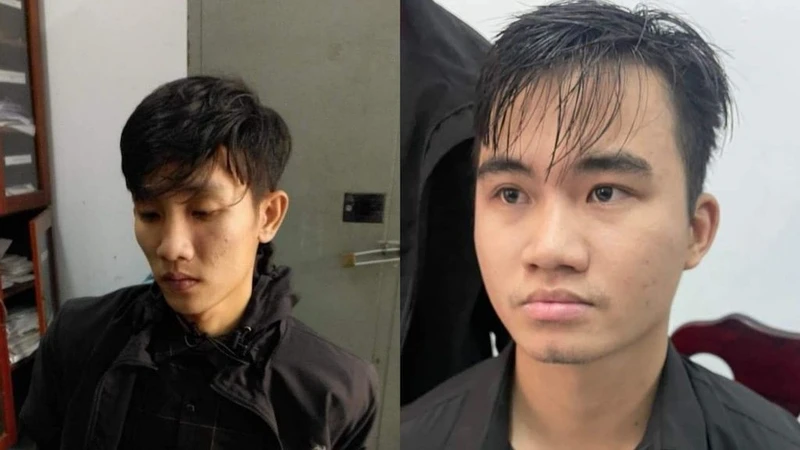 Hai nghi can thực hiện vụ cướp. (Ảnh Công an cung cấp)