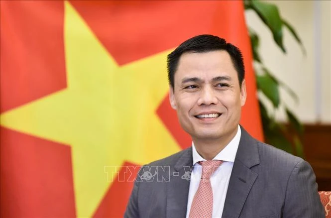 Đại sứ Đặng Hoàng Giang, Trưởng Phái đoàn Thường trực Việt Nam tại Liên hợp quốc (LHQ). (Ảnh: TTXVN phát)