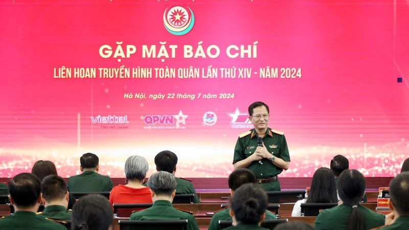 Gặp mặt báo chí thông tin về Liên hoan truyền hình toàn quân lần thứ XIV năm 2024.