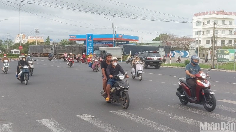 Nút giao thông giữa Quốc lộ 25 với ĐH 22 thường xuyên xảy ra tai nạn giao thông.