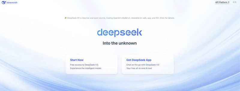 Trang web DeepSeek. (Ảnh: Trung Hiếu)