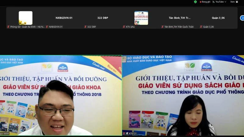 Các tác giả giới thiệu và bồi dưỡng giáo viên về bộ sách "Chân trời sáng tạo" được Bộ Giáo dục và Đào tạo phê duyệt năm 2024. 