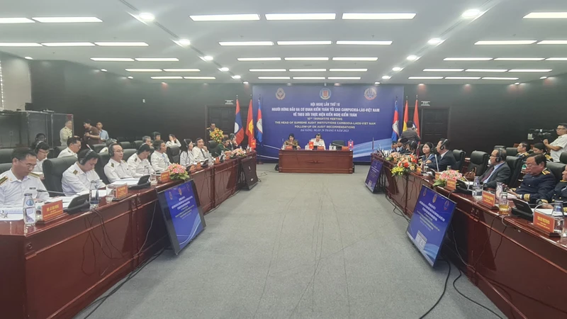 Hội nghị lần thứ 10 Người đứng đầu 3 cơ quan Kiểm toán tối cao Campuchia-Lào-Việt Nam.