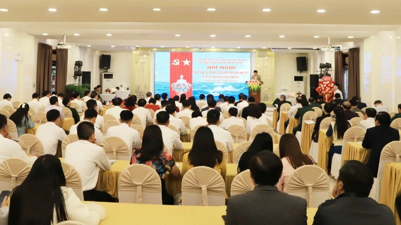  Quang cảnh hội nghị tổng kết công tác phối hợp tuyên truyền biển đảo.
