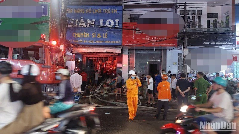 Hiện trường nơi xảy ra vụ hỏa hoạn. 