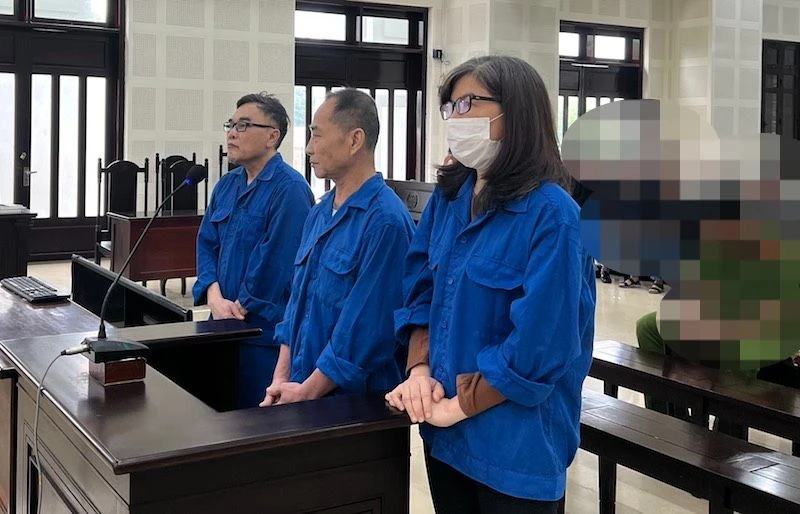 Các bị cáo tại phiên tòa. (Ảnh: N.T)