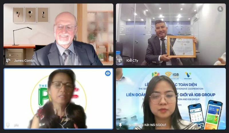  Lễ ký kết trực tuyến thỏa thuận hợp tác toàn diện giữa PWF và IGB Group.