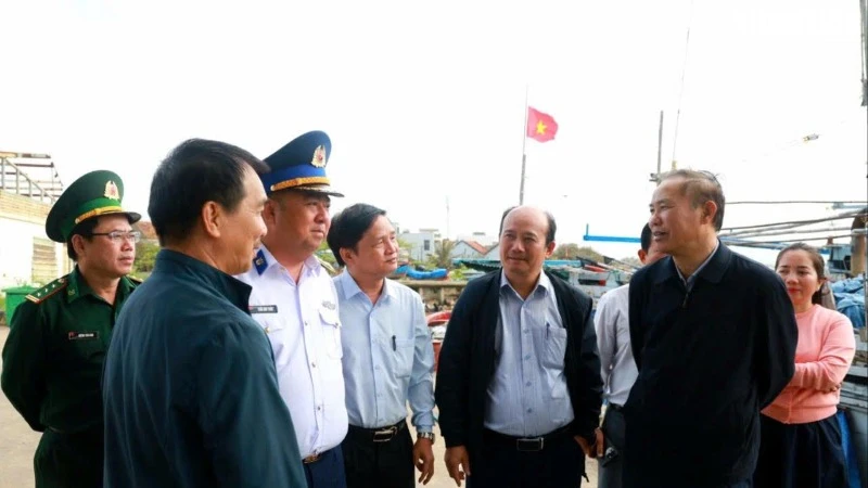 Ban chỉ đạo quốc gia IUU kiểm tra công tác chống khai thác IUU tại cảng cá Đông Tác, thành phố Tuy Hòa, Phú Yên.