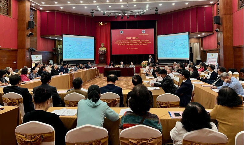 Hội thảo "Người cao tuổi khởi nghiệp, việc làm, chuyển đổi số góp phần xây dựng tổ chức hội vững mạnh"