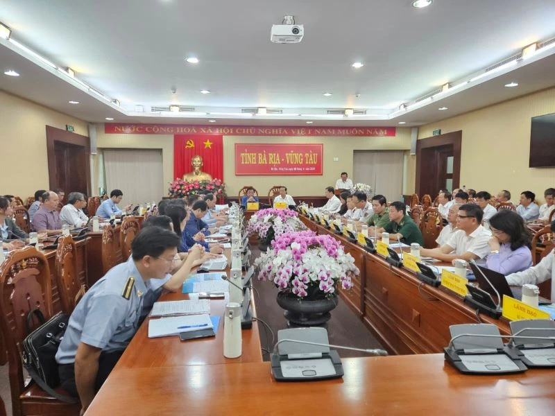 Toàn cảnh buổi làm việc của Đoàn công tác Bộ Nông nghiệp và Phát triển nông thôn với Ủy ban nhân dân tỉnh Bà Rịa-Vũng Tàu.