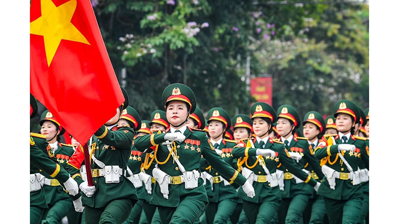 Lễ diễu binh, diễu hành kỷ niệm 70 năm Chiến thắng Điện Biên Phủ. Ảnh | THÀNH ĐẠT