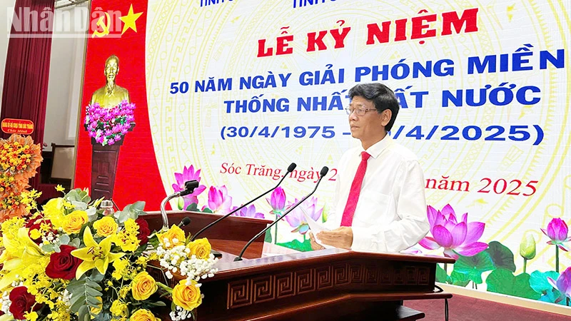 Bí thư Tỉnh ủy Sóc Trăng Lâm Văn Mẫn ôn lại truyền thống cách mạng hào hùng.