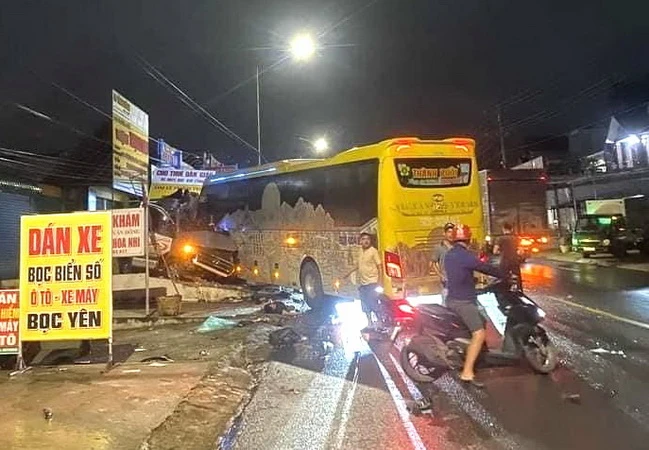 Hiện trường vụ tai nạn.