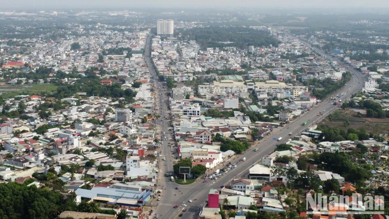 Một góc thị trấn Long Thành, huyện Long Thành.