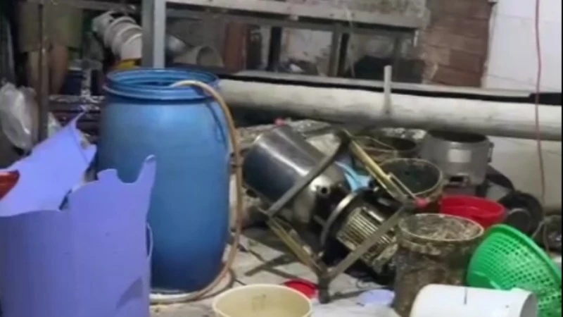 Hiện trường vụ nổ nồi hơi.