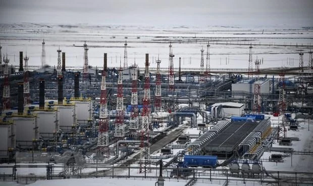 Toàn cảnh giếng khí đốt Bovanenkovo ở bán đảo Yamal, vùng tây bắc Siberia thuộc Nga. (Ảnh: AFP/TTXVN)