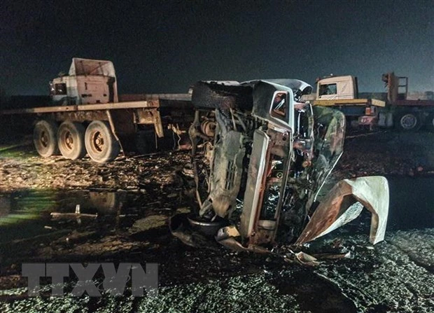 Hiện trường 1 vụ đánh bom xe. (Ảnh minh họa: AFP/TTXVN)