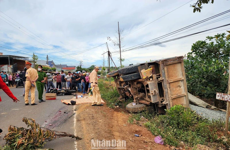 Hiệ trường vụ tai nạn.