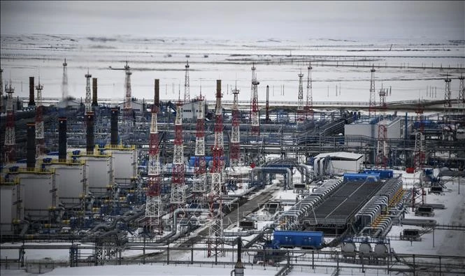 Cơ sở khí đốt tự nhiên Bovanenkovo ở bán đảo Yamal, tây bắc Siberia, thuộc Nga. (Ảnh: AFP/TTXVN)