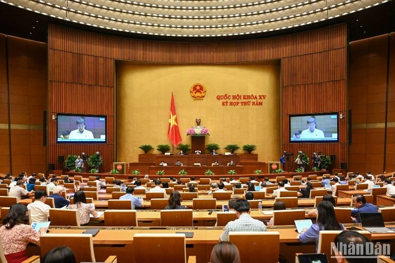 Quang cảnh phiên họp của Quốc hội ngày 10/6/2023. (Ảnh: DUY LINH)