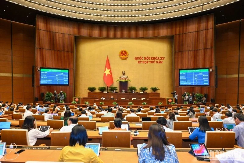 Quang cảnh phiên họp của Quốc hội ngày 20/6/2023. (Ảnh: DUY LINH)