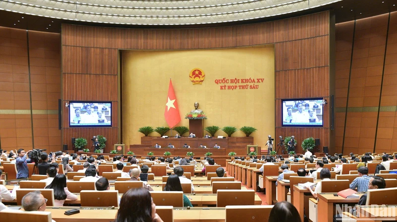 Quang cảnh phiên họp của Quốc hội tại Kỳ họp thứ 6. (Ảnh: THỦY NGUYÊN) 