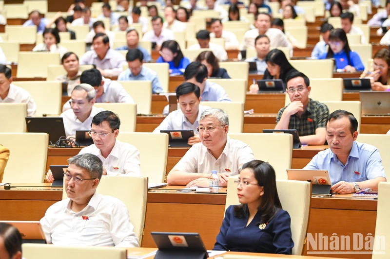 Các đại biểu tham dự phiên chất vấn của Quốc hội, chiều 6/11. (Ảnh: DUY LINH) 