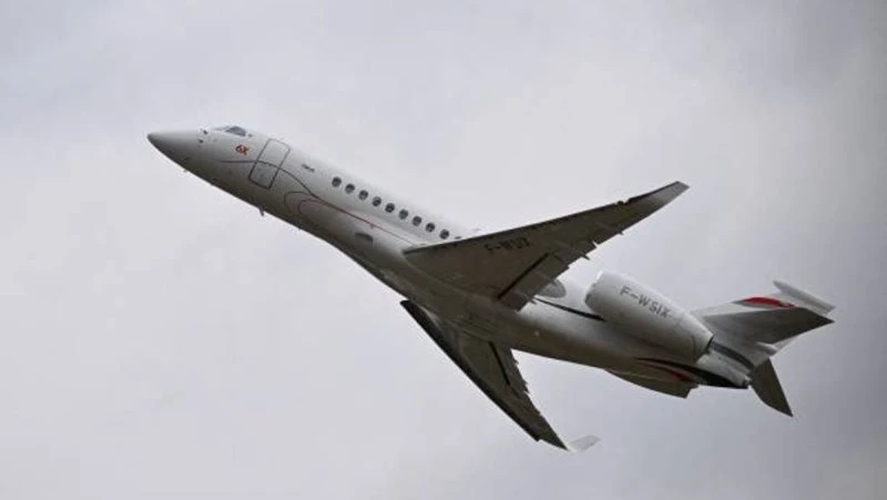 Một chiếc Dassault Falcon 6X tại Triển lãm hàng không Paris. (Ảnh minh họa: AFP/Getty Images) 