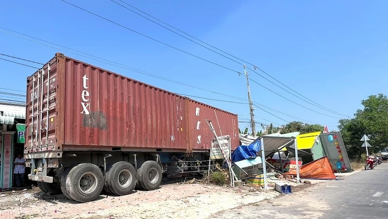 Hiện trường vụ tai nạn. (Nguồn: Báo Tây Ninh)