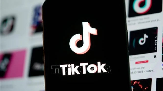 Biểu tượng ứng dụng TikTok tại Mỹ. (Ảnh: THX/TTXVN)