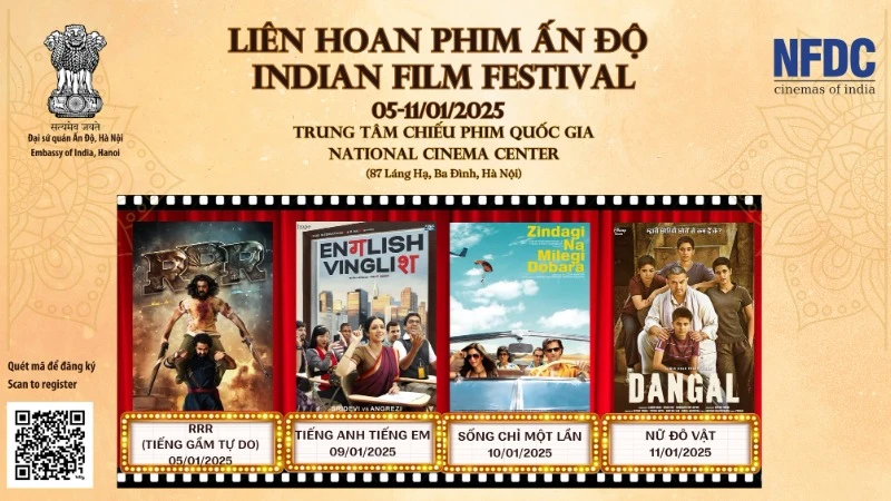 Poster Liên hoan phim Ấn Độ 2025.