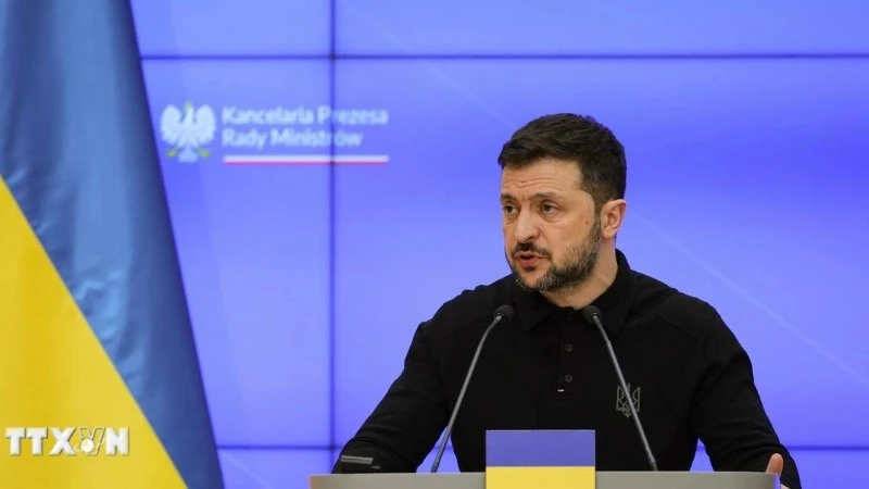 Tổng thống Ukraine Volodymyr Zelensky. (Ảnh: PAP/TTXVN)