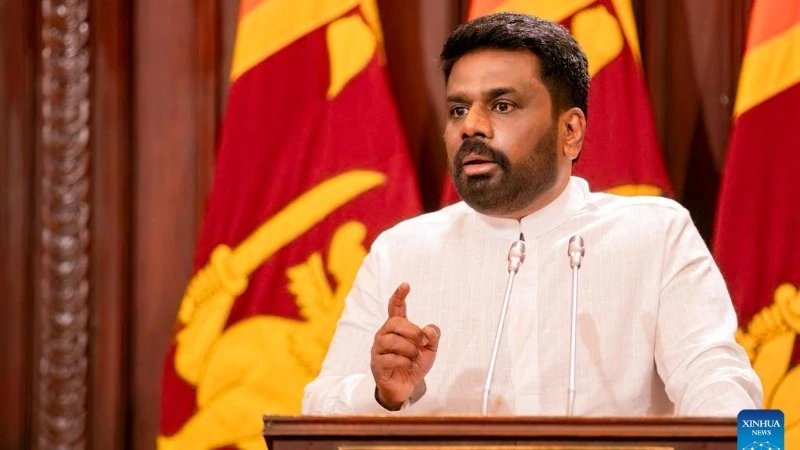 Tổng thống Sri Lanka Anura Kumara Dissanayake. (Ảnh: Xinhua)