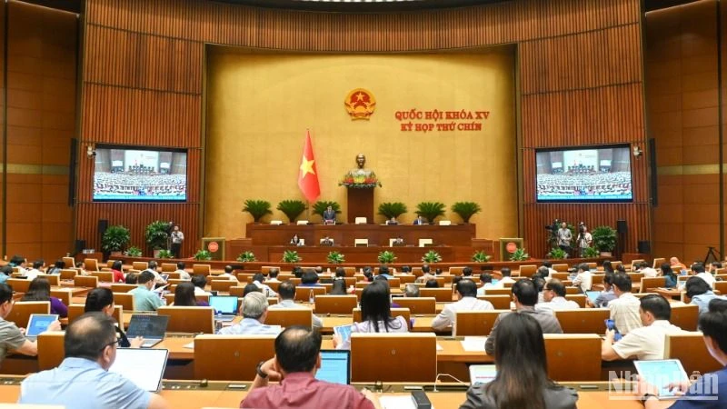Quang cảnh phiên họp của Quốc hội, ngày 16/5/2025. (Ảnh: BÙI GIANG)