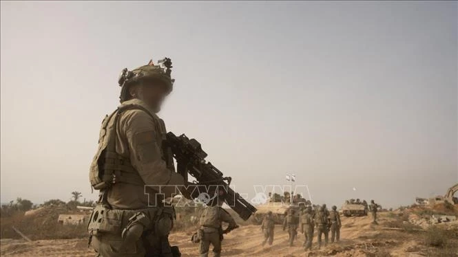 Binh sĩ Israel được triển khai tại Dải Gaza, ngày 19/5/2025. (Ảnh: THX/TTXVN)